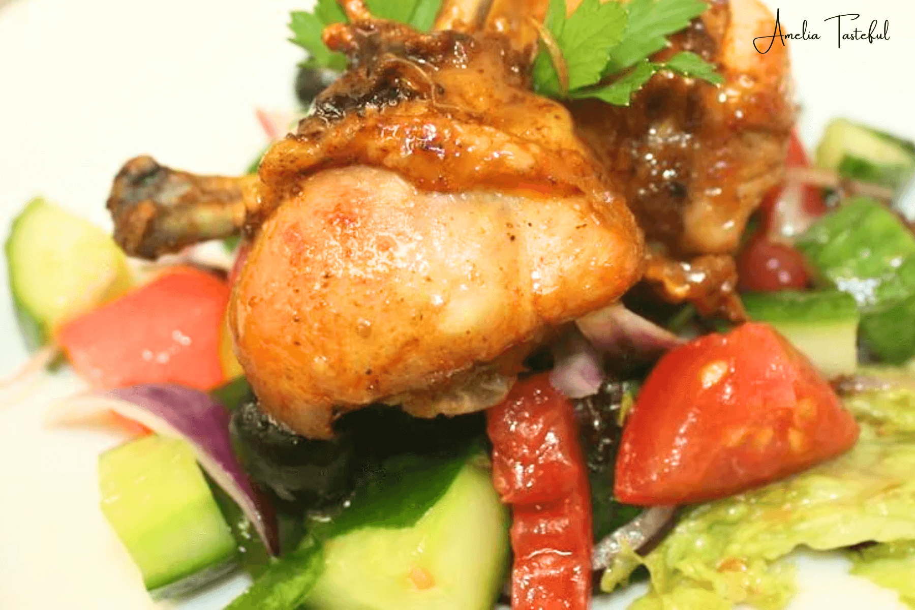 Delicious Pollo Loco Double Chicken Avocado Salad on a plate