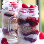 Heated Overnight Oats in a Bowl