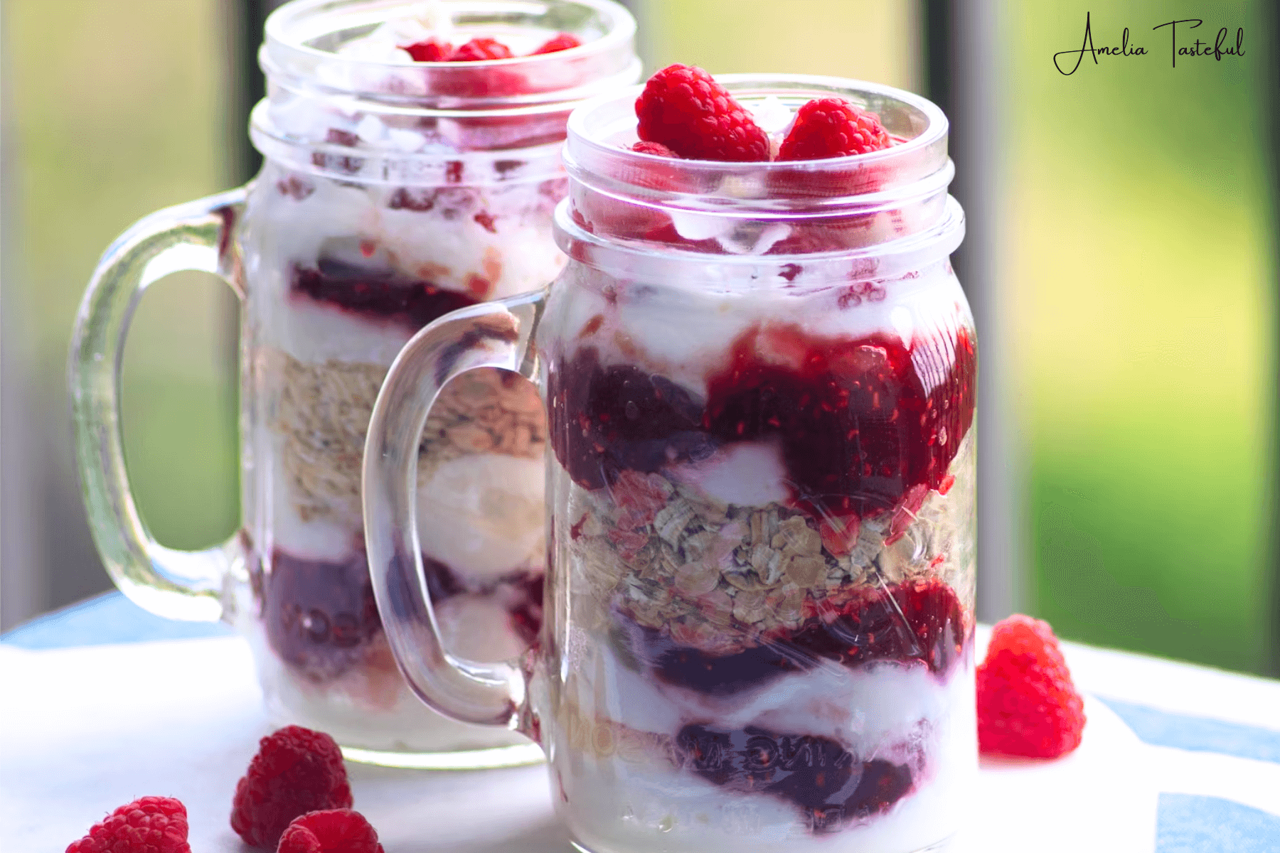 Heated Overnight Oats in a Bowl