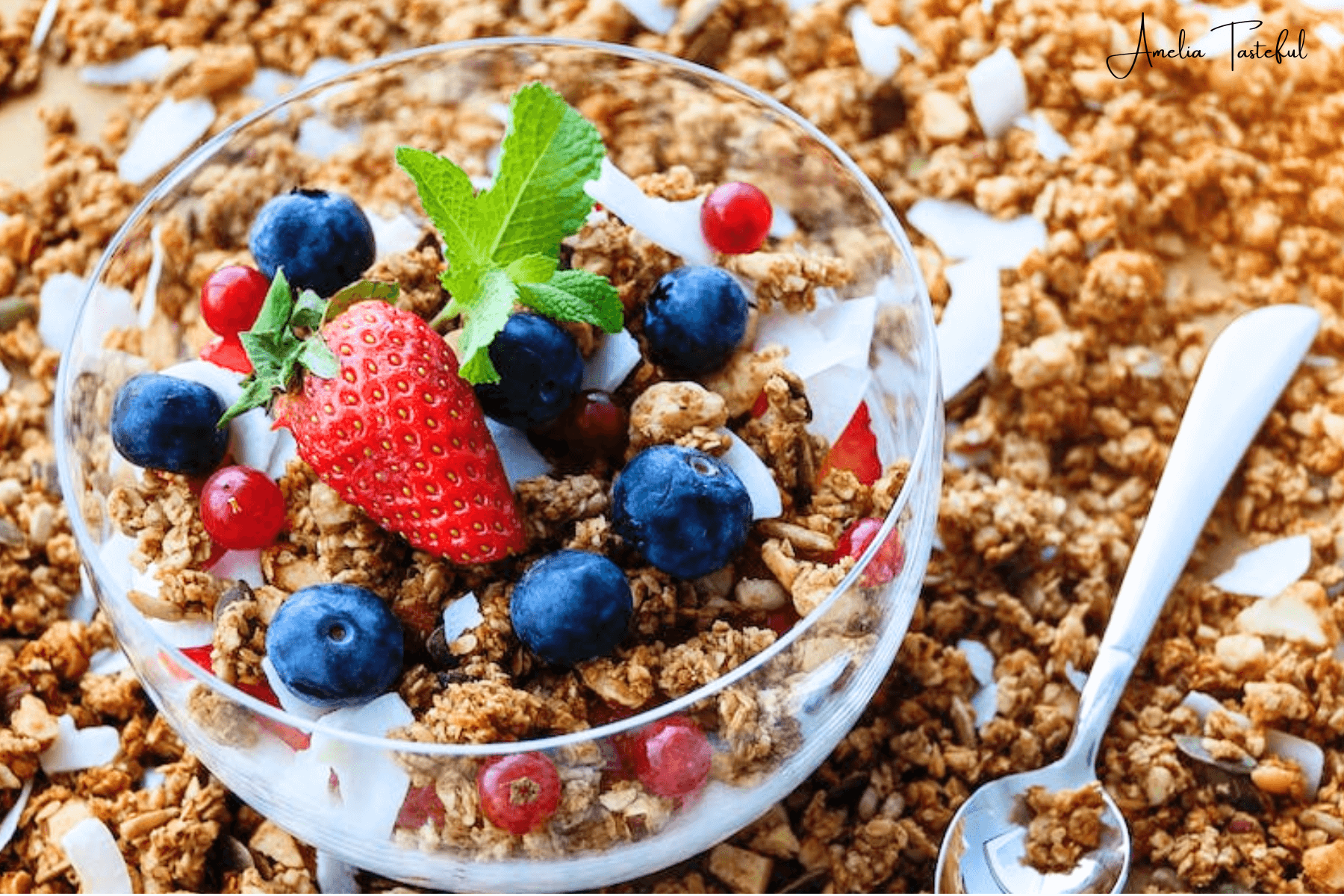 Delicious bowl of heated overnight oats with apple and cinnamon toppings