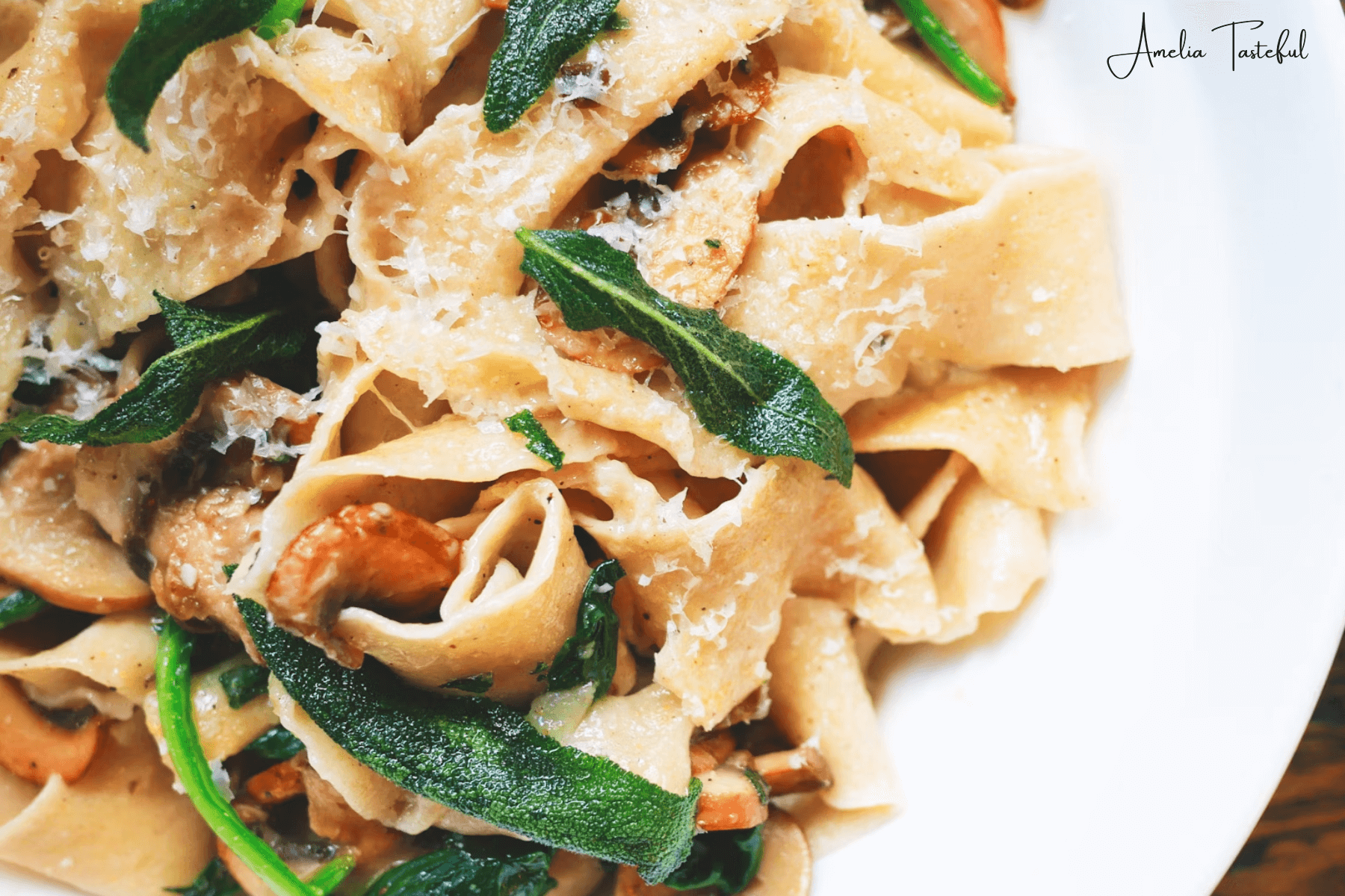 Delicious Garlic Parmesan Chicken Pasta in a White Bowl