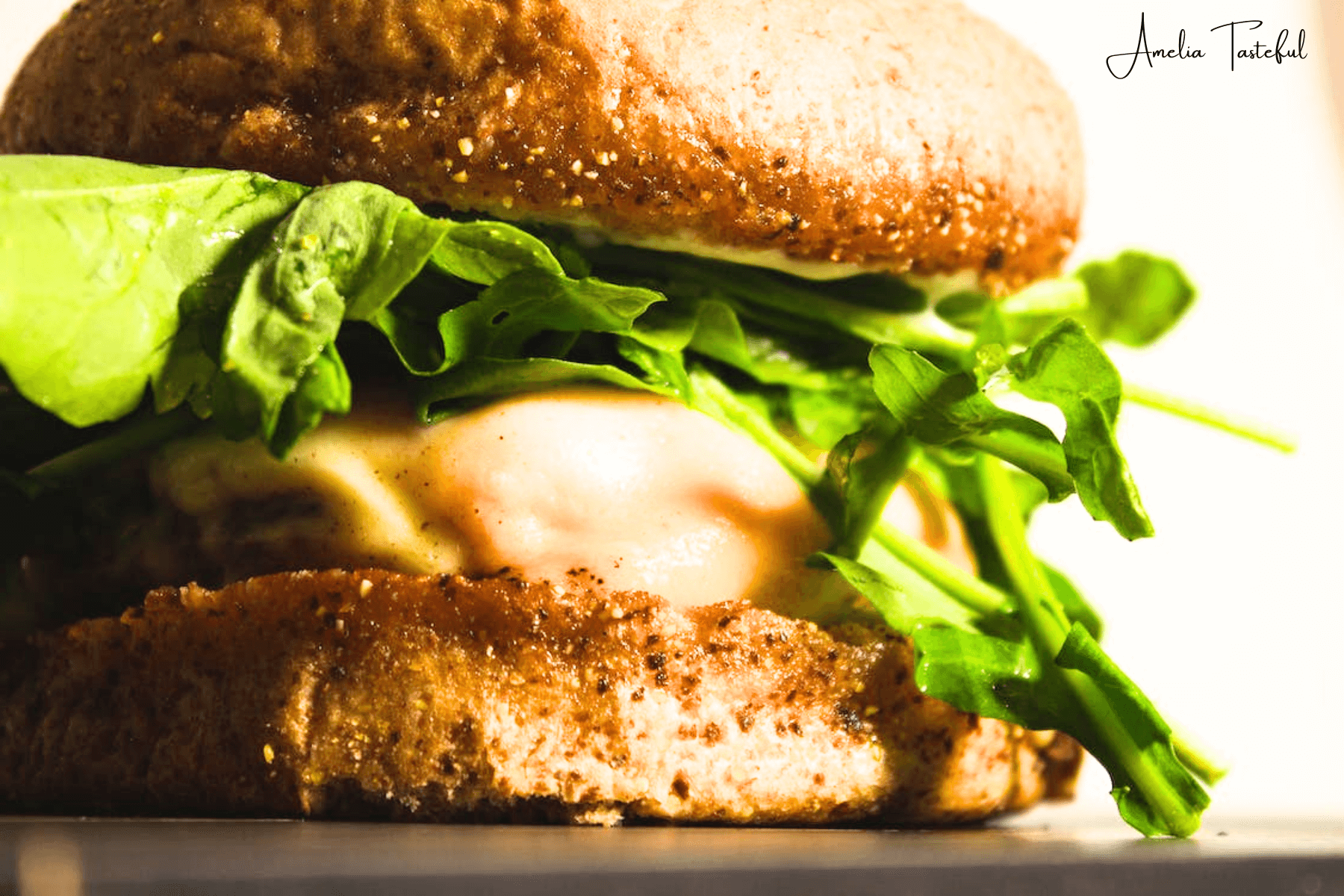 Delicious Chicken Parmesan Sandwich on a Wooden Board