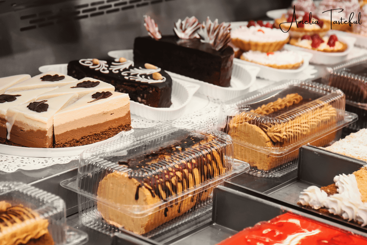 Exquisite display of signature desserts at The Divorcée's Dessert Cafe