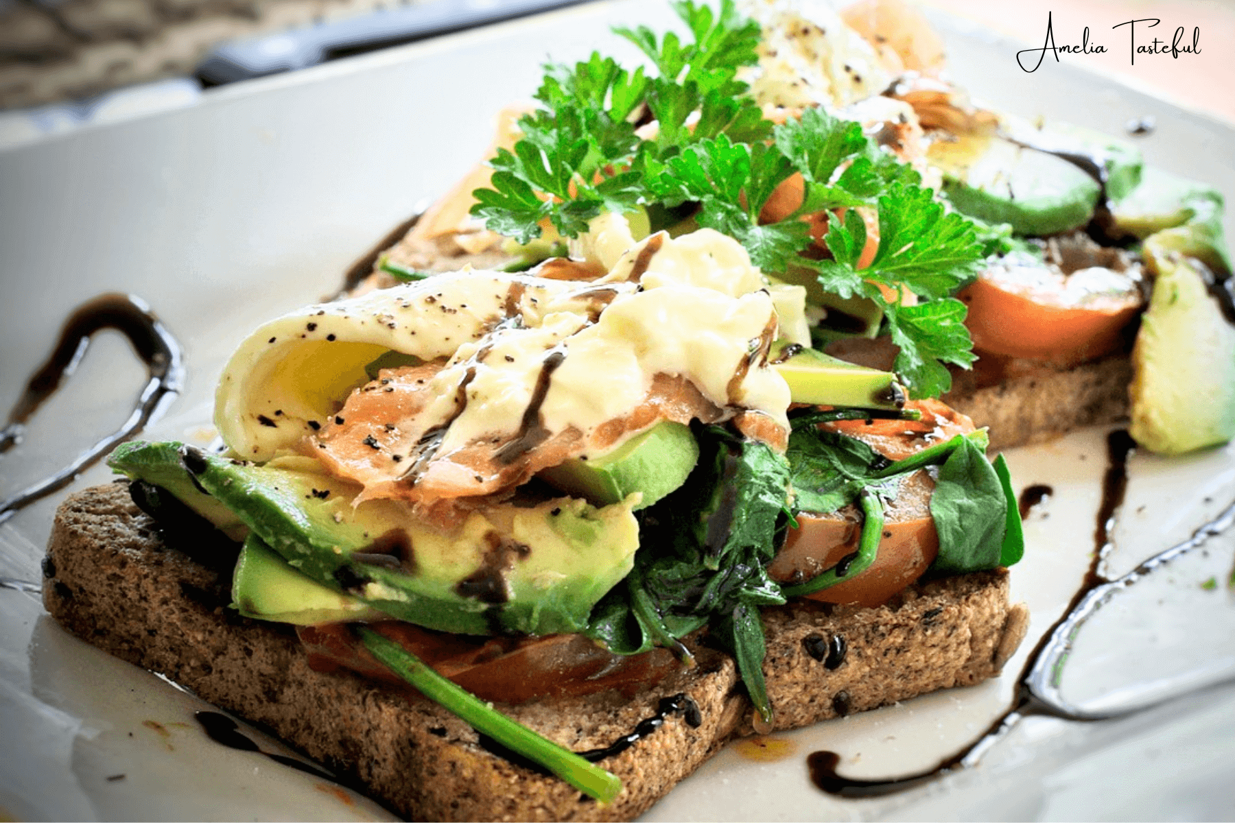 Delicious Poached Egg over Creamy Avocado on Toast