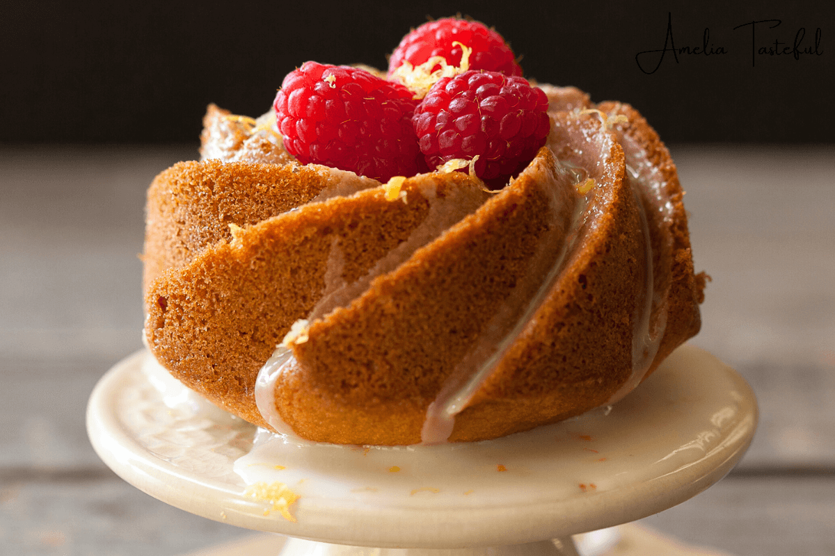 A beautifully decorated Nothing Bundt Cake