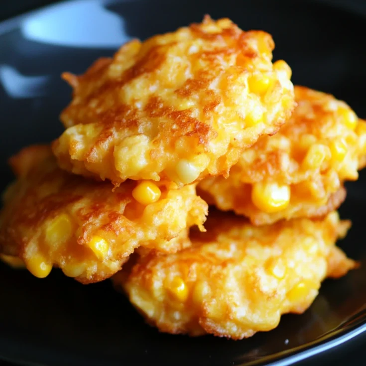 Ooey-Gooey Cheddar Corn Fritters
