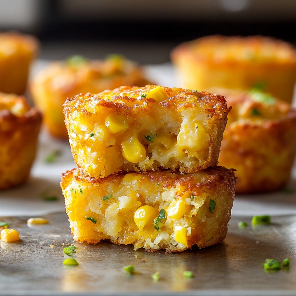 Crispy Cheddar Corn Hash Muffin Cakes 2