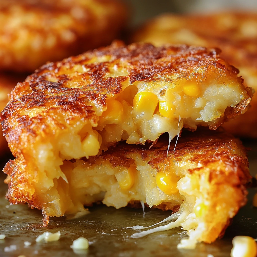Crispy Cheddar Corn Potato Fritters 1