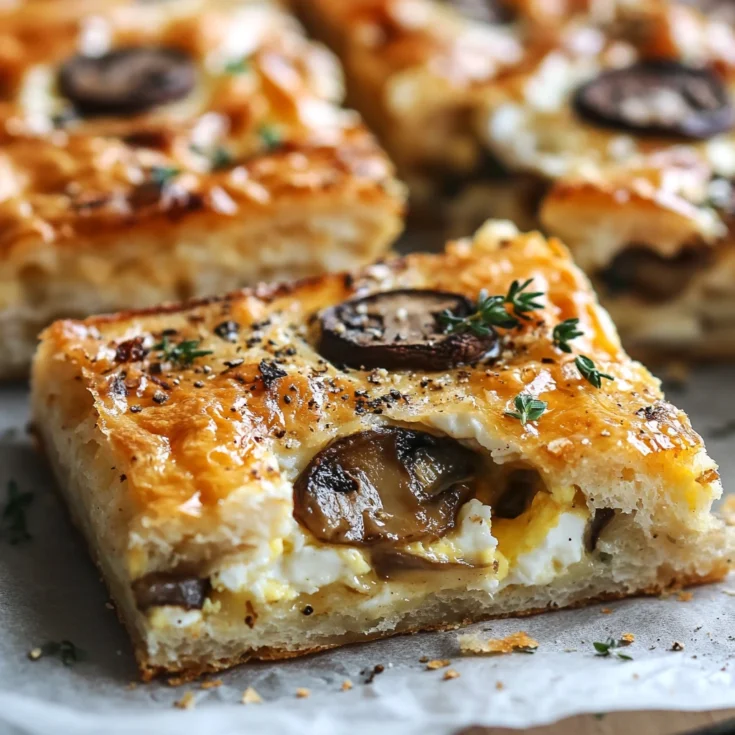 Feta & Mushroom Brunch Squares