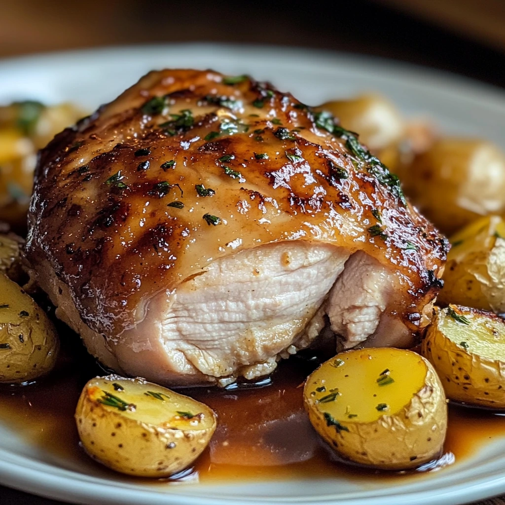 Garlic Butter Chicken Thighs with Roasted Baby Potatoes 2