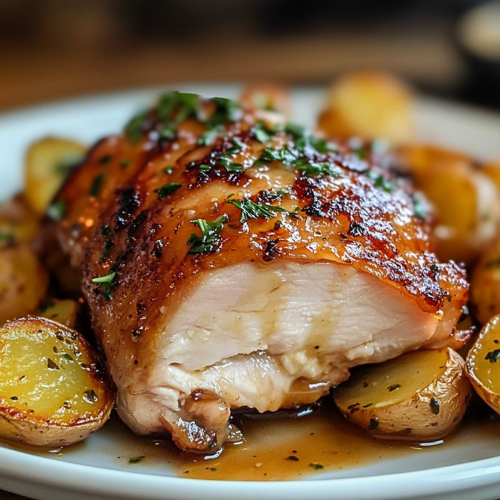 Garlic Butter Chicken Thighs with Roasted Baby Potatoes 3