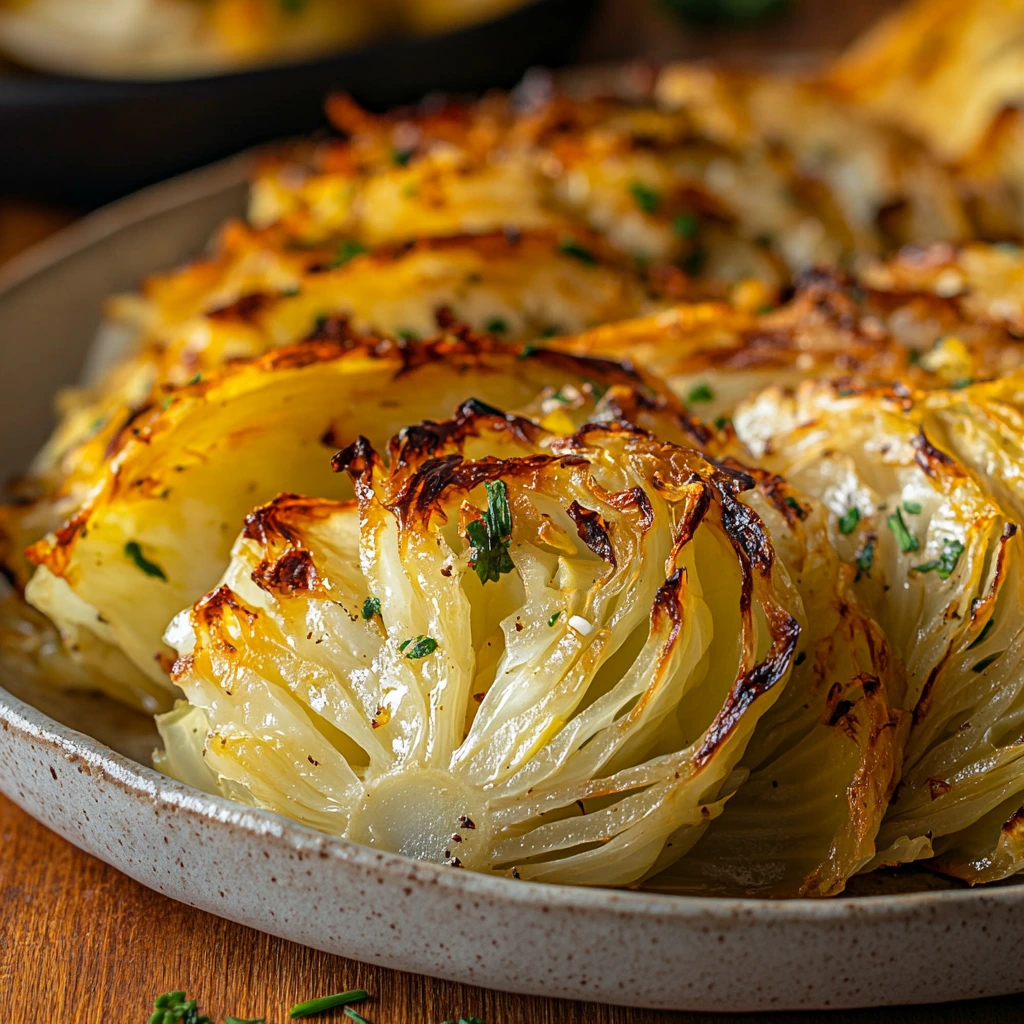 Garlic Butter Roasted Cabbage Slices​ 1