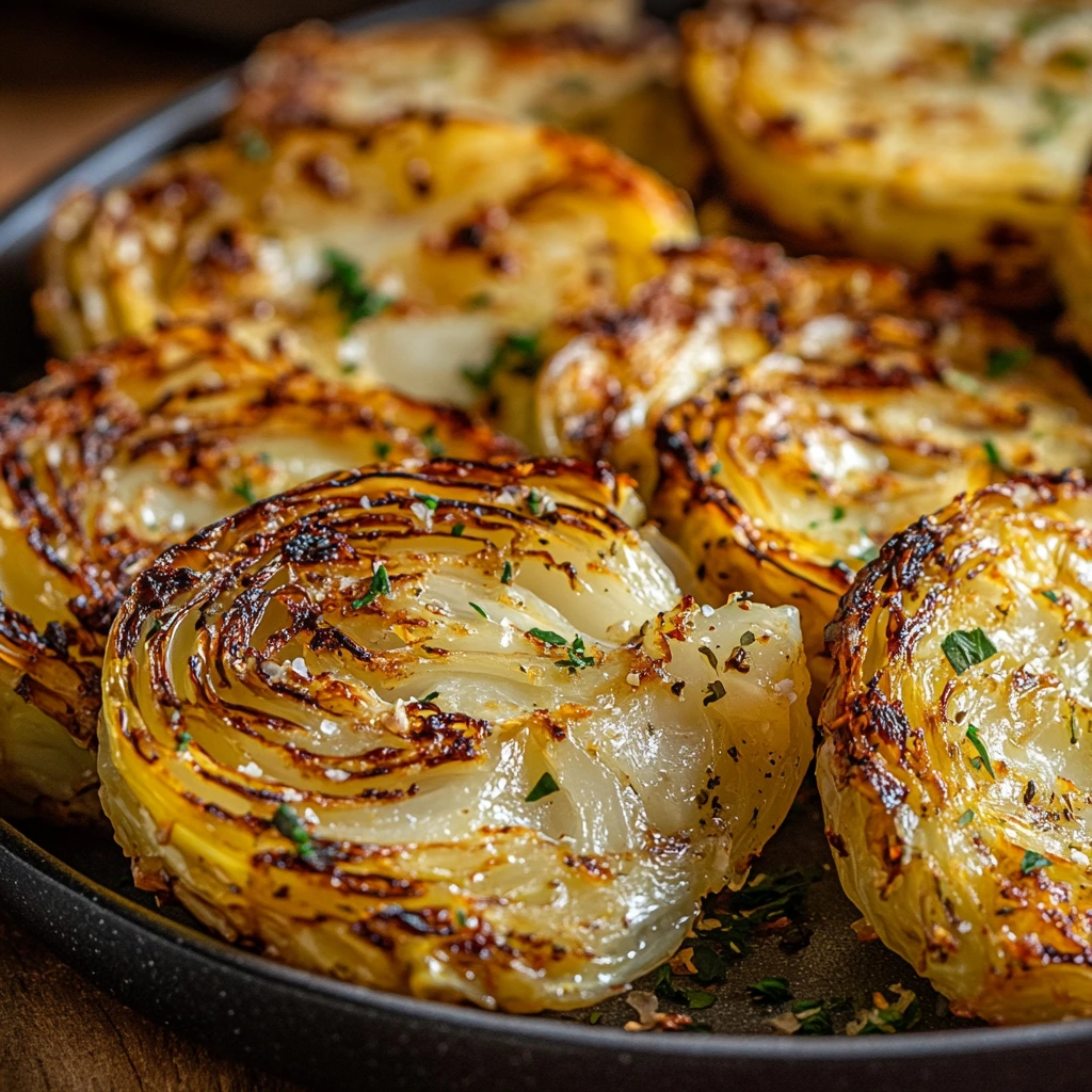 Garlic Butter Roasted Cabbage Slices​ 2