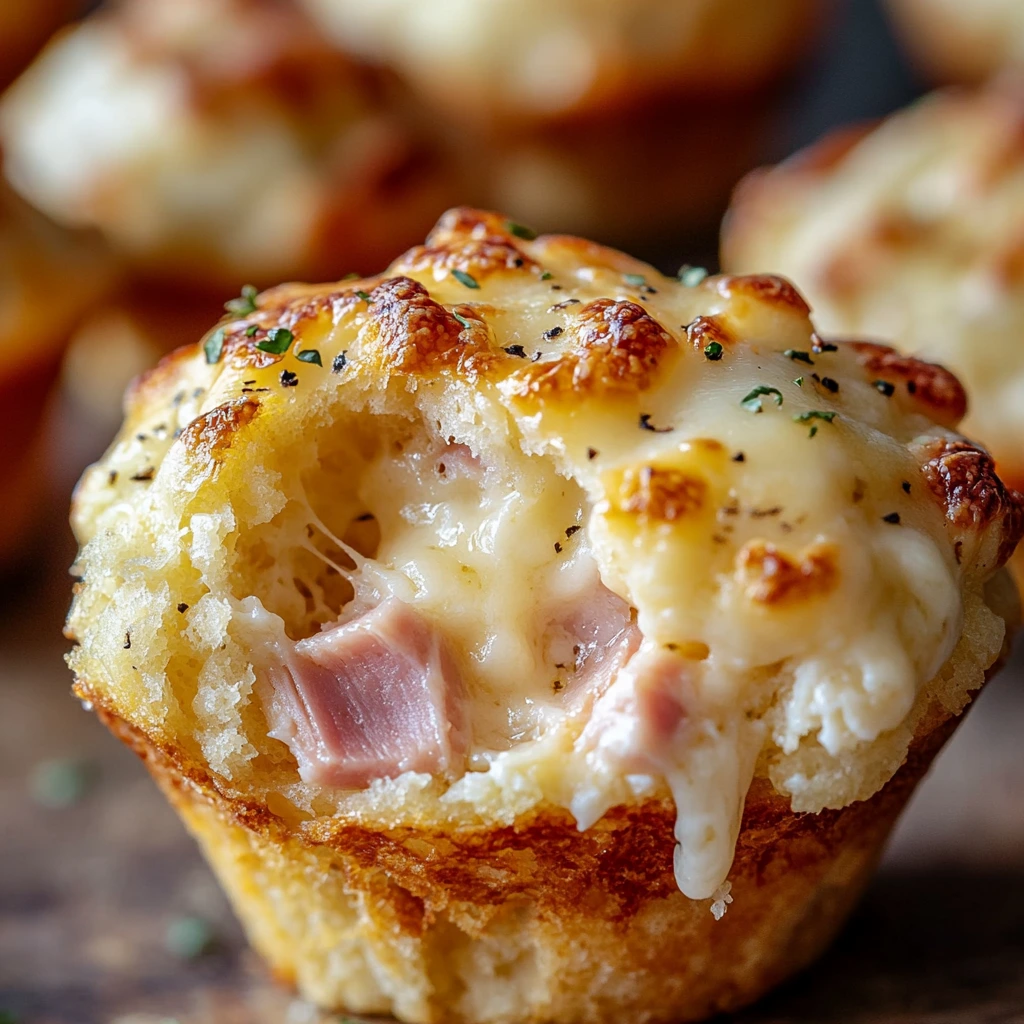 Ham and Mozzarella Light Muffins 1