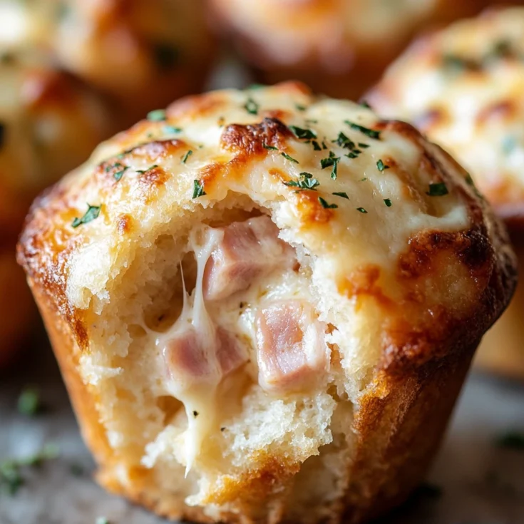 Ham and Mozzarella Light Muffins