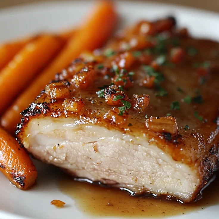 Honey Mustard Glazed Pork Belly with Roasted Carrots 1