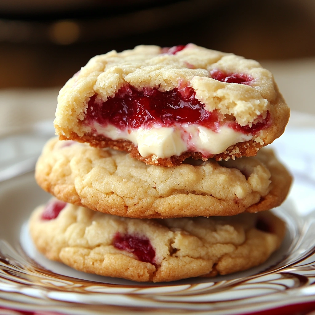 Raspberry Cheesecake Cookies Recipe