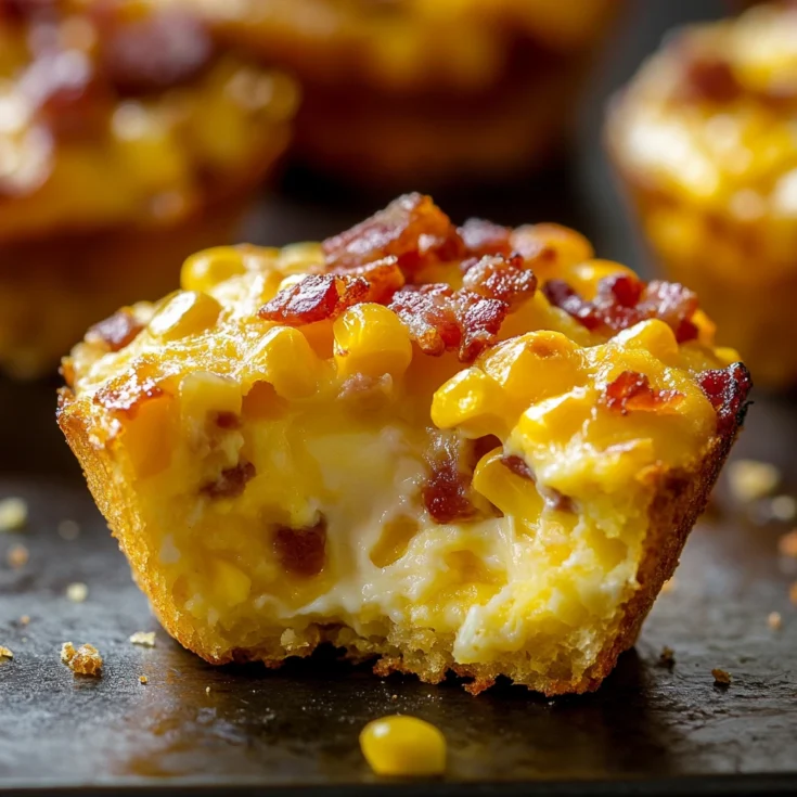 Sweet Corn Bacon Egg Muffin Bake 1