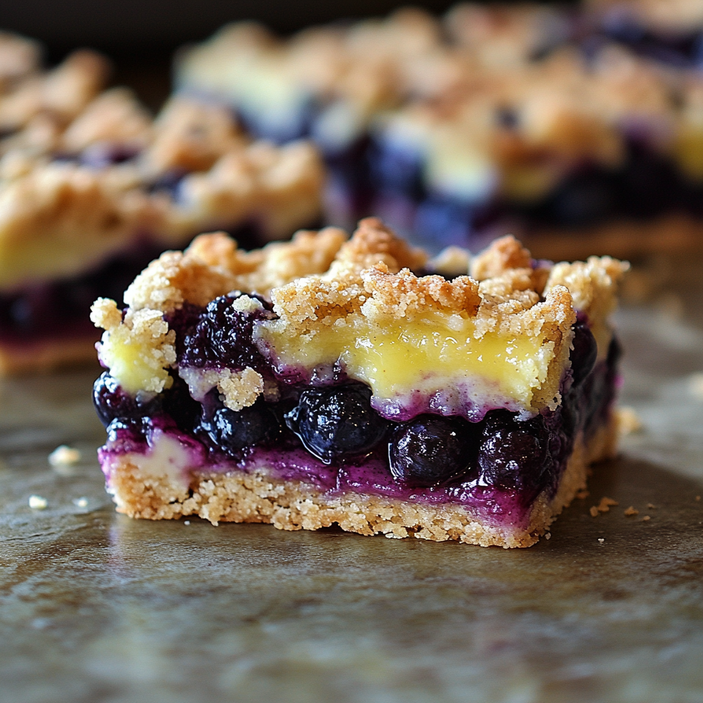 Zesty Lemon & Blueberry Crumble Bars 2