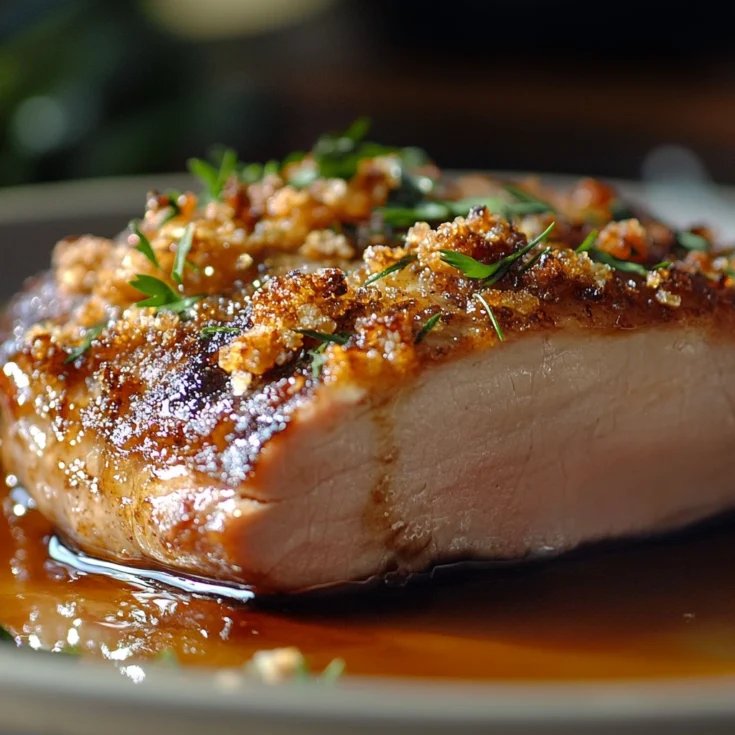 Brown Sugar Crusted Pork Roast Medallion