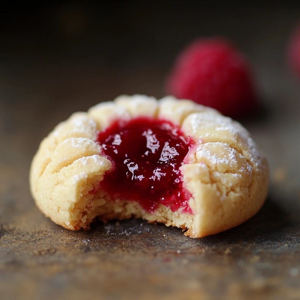 Make sure butter and cream cheese are fully softened before mixing for the smoothest dough. Use thick, high-quality jam to avoid runny centers. For a festive look, lightly dust cooled cookies with powdered sugar. Raspberry Cream Cheese Thumbprint Cookies 2