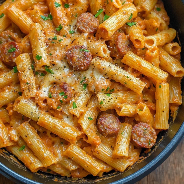 Smoked Sausage & Mozzarella Pasta 1
