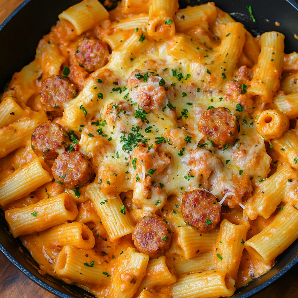 Smoked Sausage & Mozzarella Pasta 3