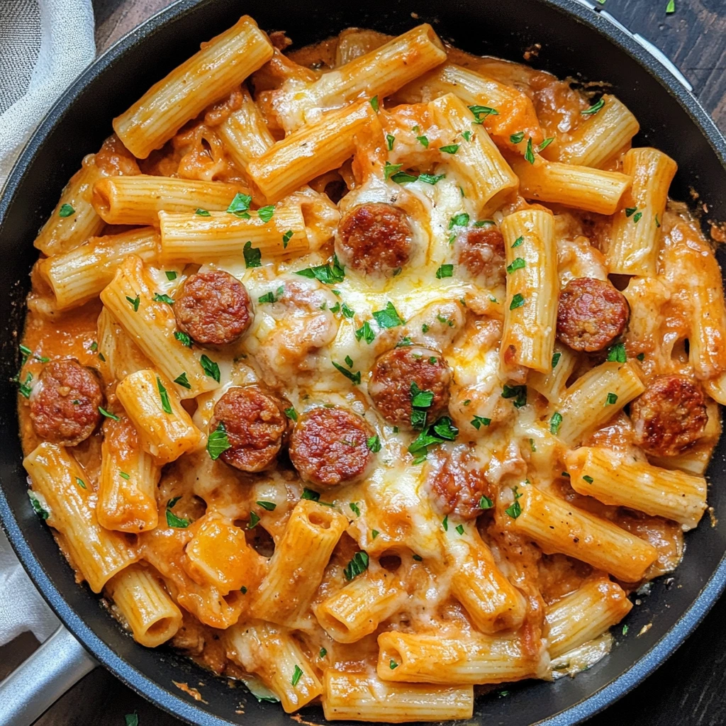 Smoked Sausage & Mozzarella Pasta 4