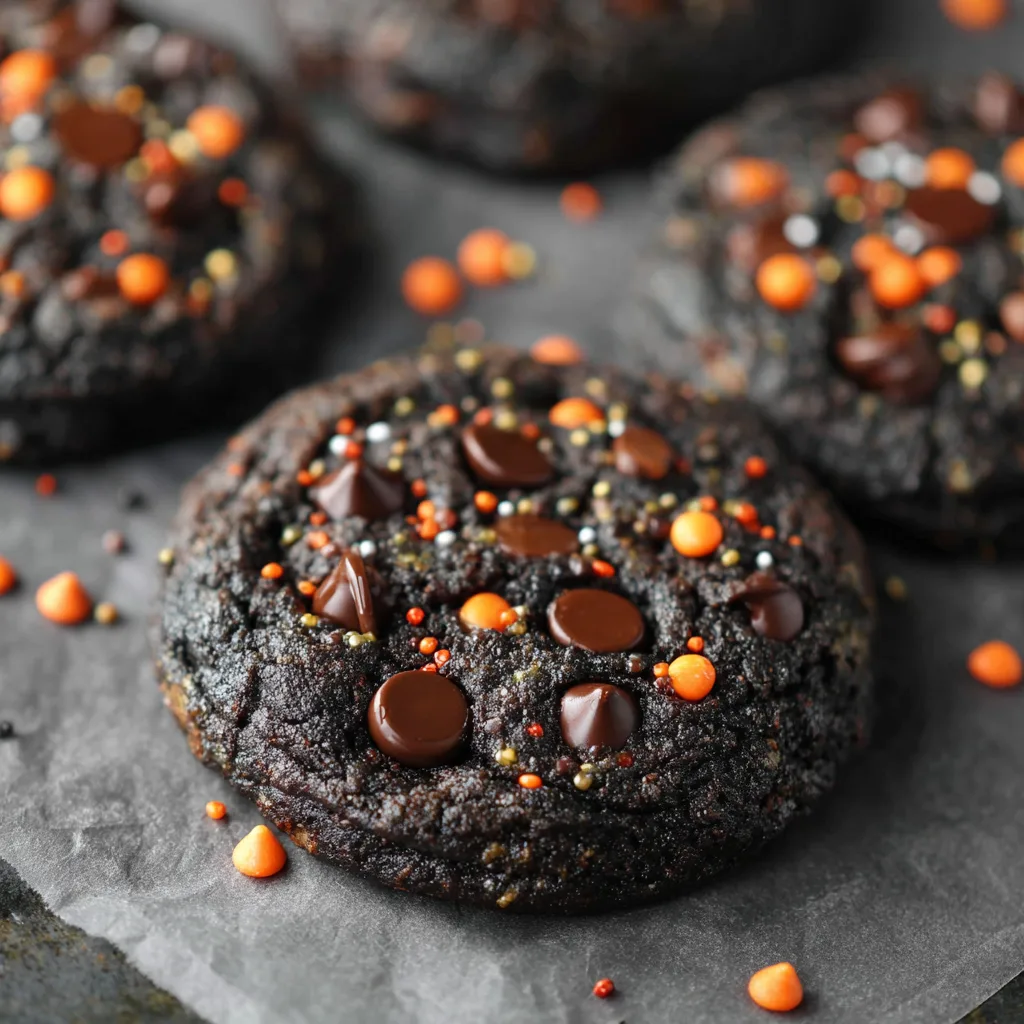 Black Magic Chocolate Chip Cookies for Halloween – Dark, Decadent & Spooky 4