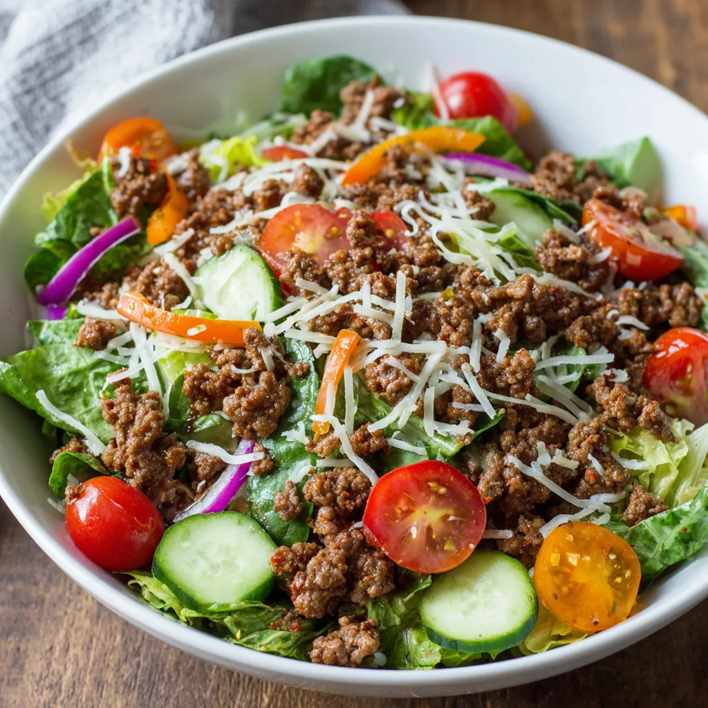 Budget Stuffed Ground Beef Salad – Affordable & Flavorful Meal 3