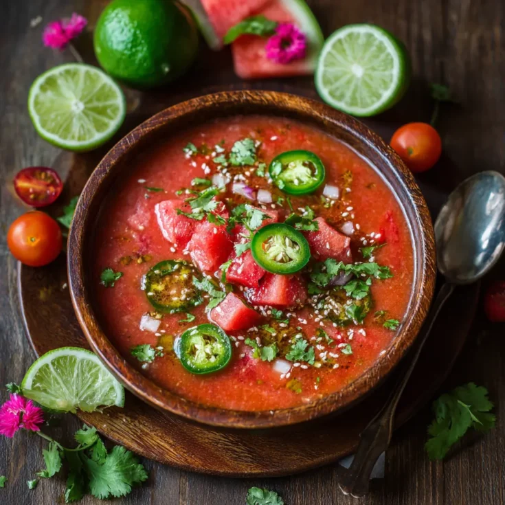 Chilled Spicy Watermelon Gazpacho – A Cool Summer Favorite 1