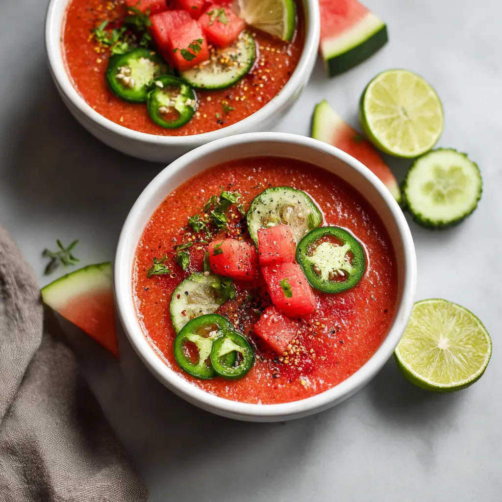 Chilled Spicy Watermelon Gazpacho – A Cool Summer Favorite 4