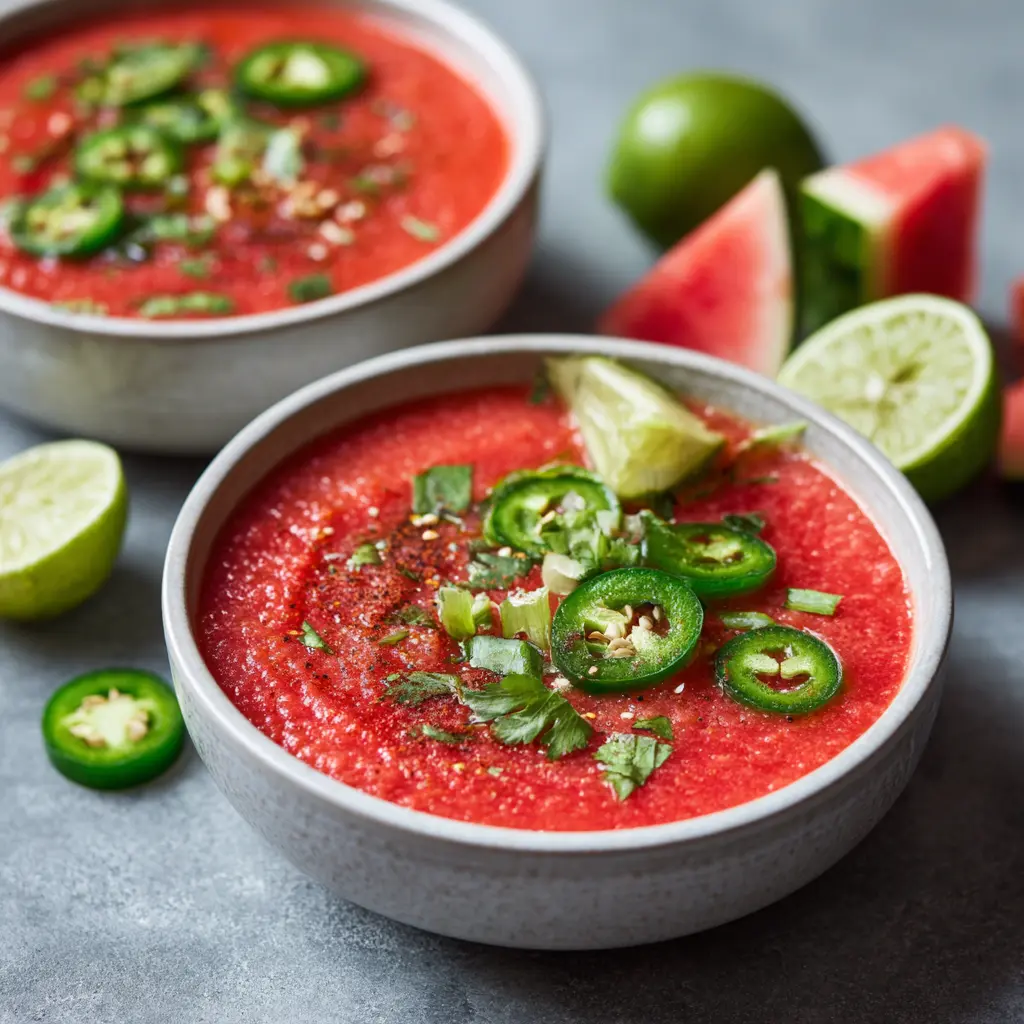 Chilled Spicy Watermelon Gazpacho – A Cool Summer Favorite 3