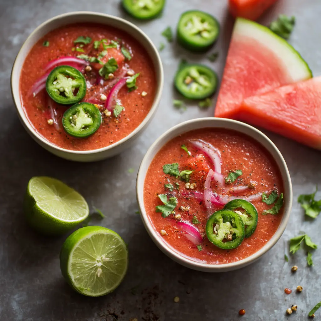 Chilled Spicy Watermelon Gazpacho – A Cool Summer Favorite 2