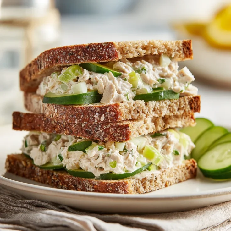 Classic Tuna Salad Sandwich with Crisp Cucumbers 1
