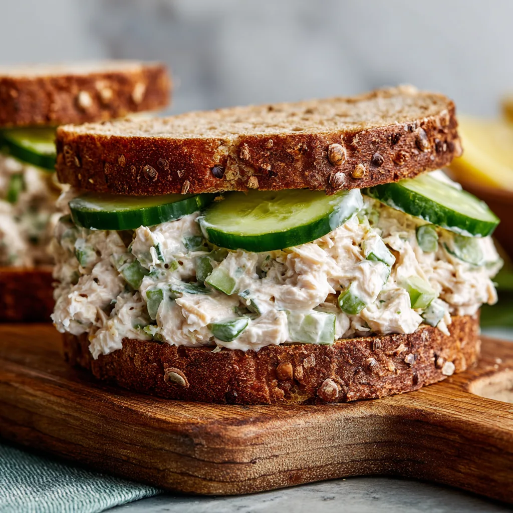 Classic Tuna Salad Sandwich with Crisp Cucumbers 3