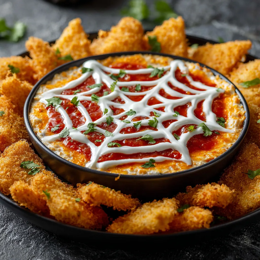 Cobweb Dip for Halloween – Spooky, Creamy & Easy Party Snack 4