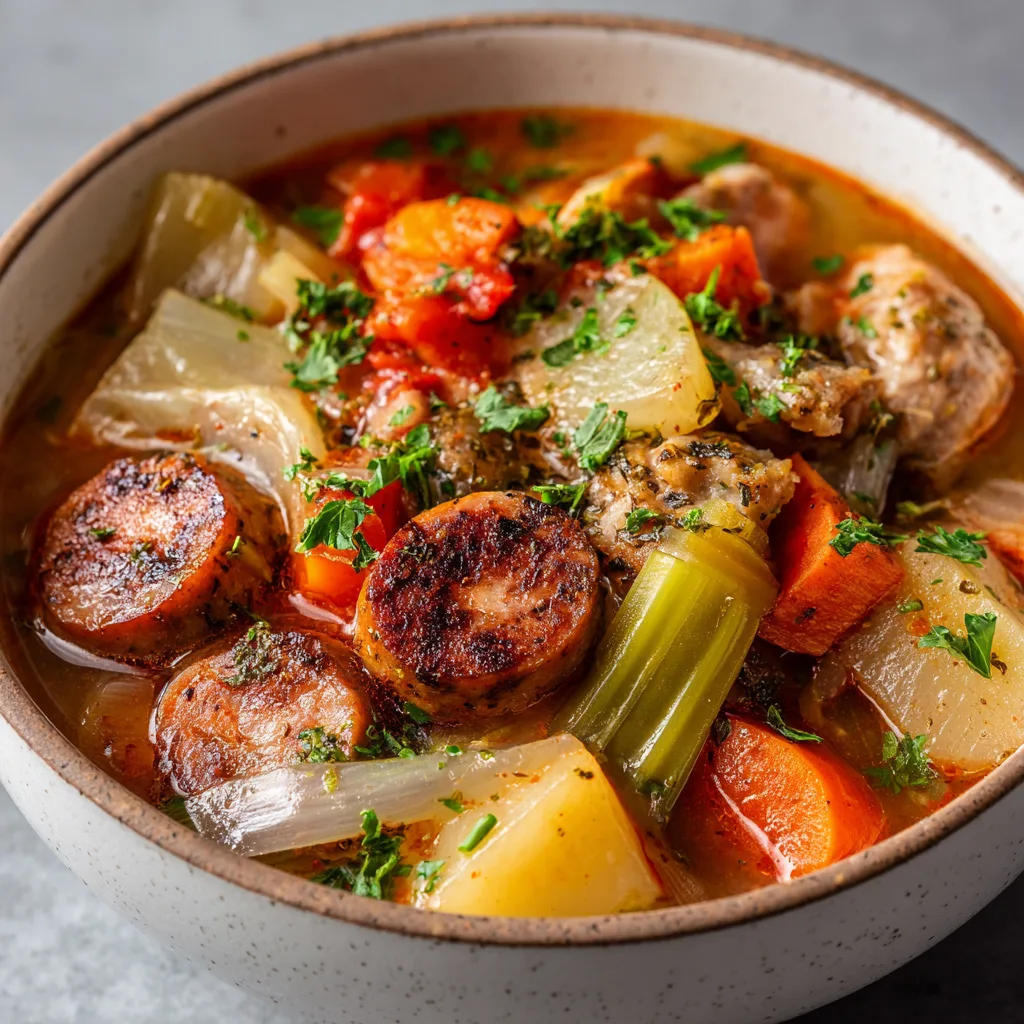 Comfort Food Crockpot Sausage Stew – Hearty, Easy Slow Cooker Meal 2