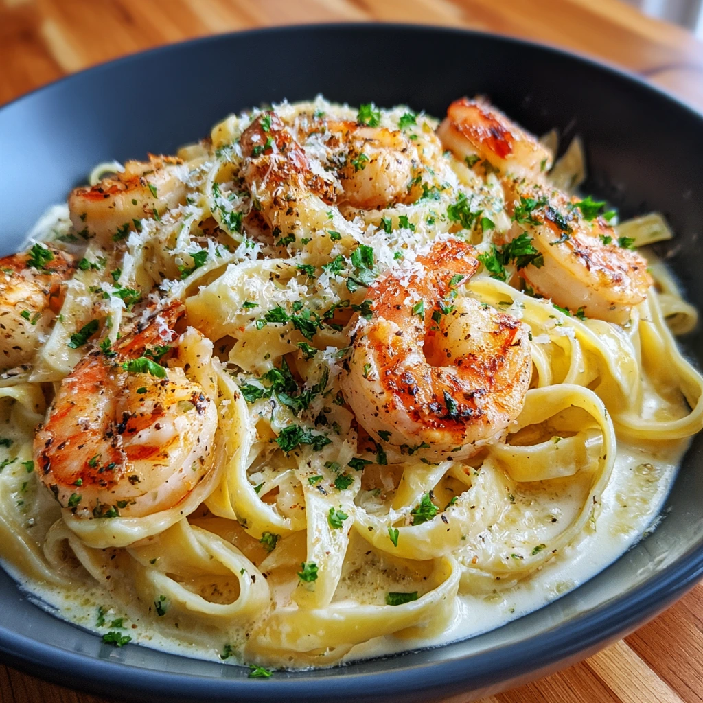 Swap heavy cream for milk + cornstarch for a lighter sauce.

Use gluten-free pasta to suit dietary needs.

Add veggies like spinach or sun-dried tomatoes for extra flavor.

Avoid overcooking shrimp to keep them tender. 3