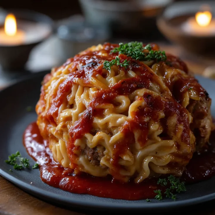 Creepy Meatball-Stuffed Pasta Brain for Halloween! 1
