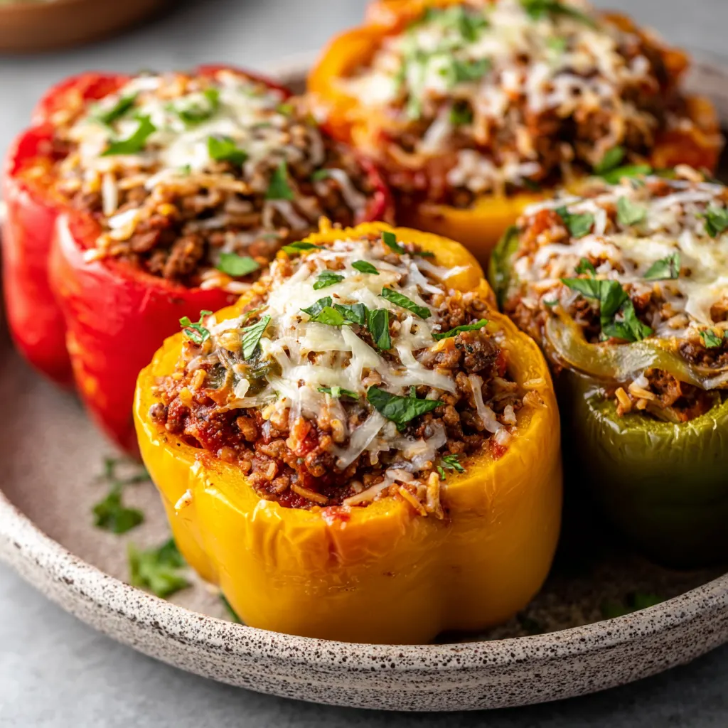 Healthy Crockpot Ground Beef Stuffed Peppers – Easy, Nutritious & Flavorful 2