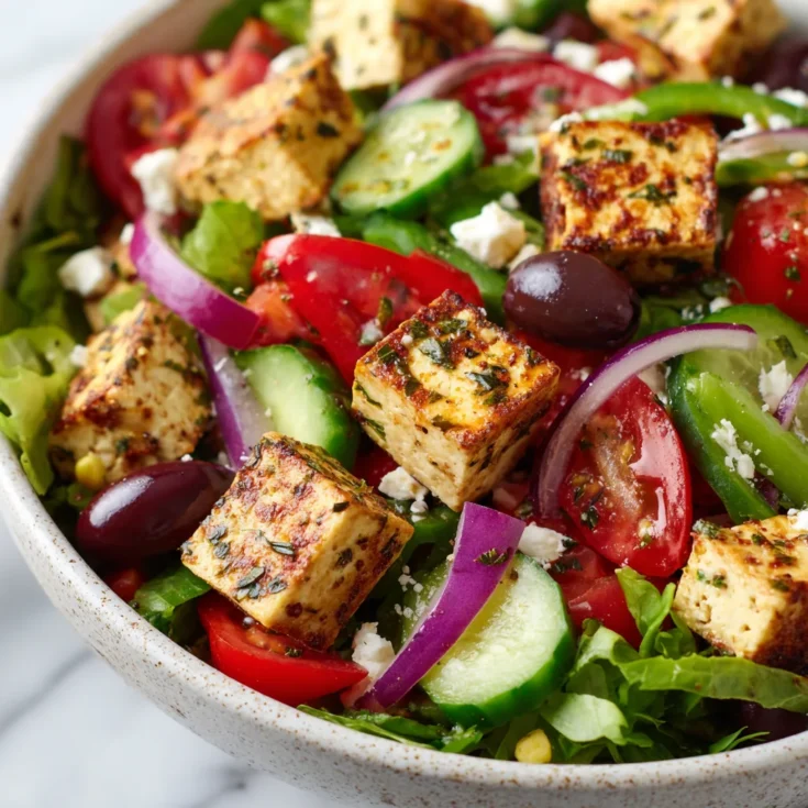 Delicious Mediterranean Tofu Salad for Two! 1