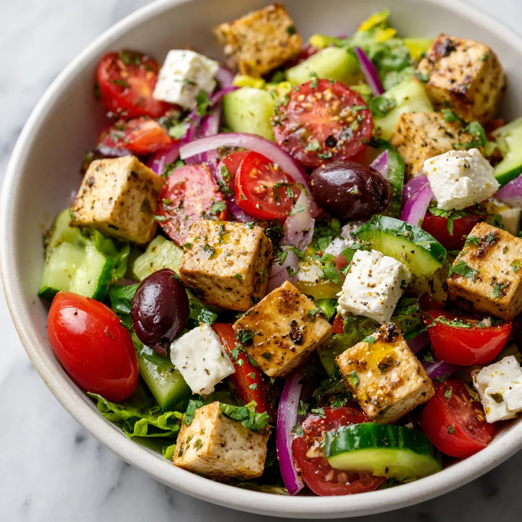 Delicious Mediterranean Tofu Salad for Two! 4