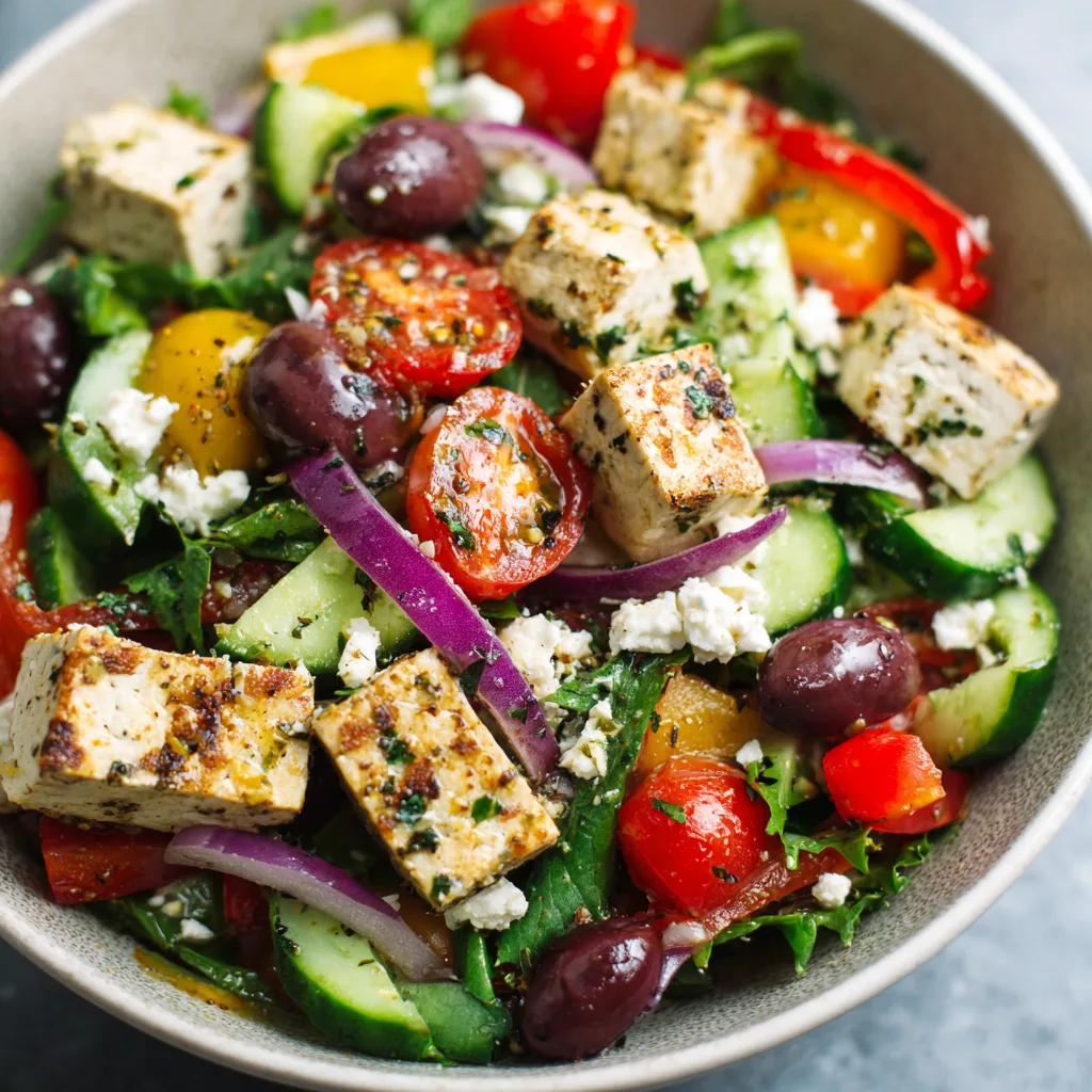 Delicious Mediterranean Tofu Salad for Two! 2