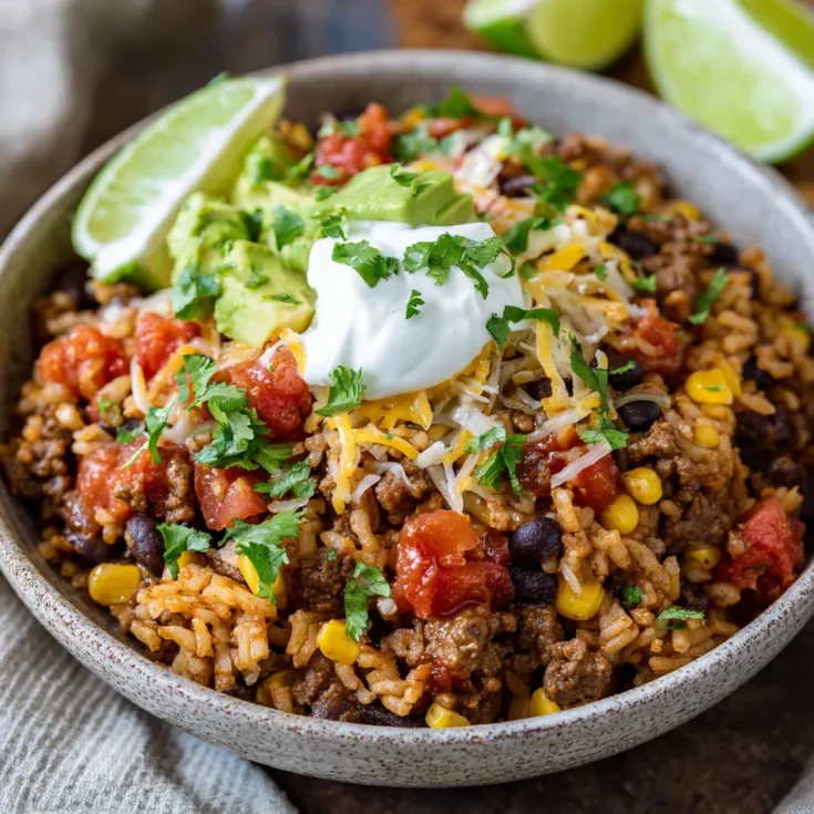 Dump and Go Crockpot Beef Burrito Bowl – Effortless, Hearty & Flavor-Packed 1
