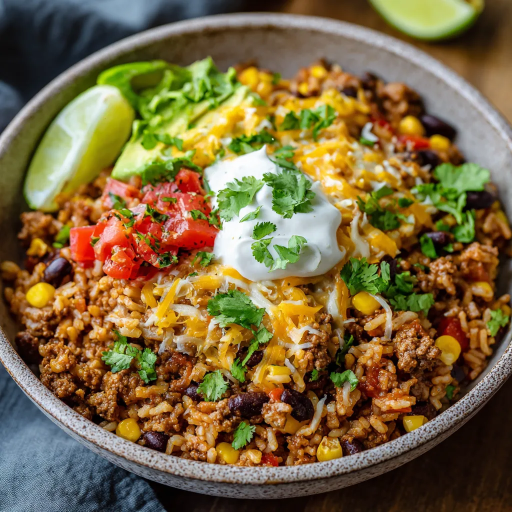 Dump and Go Crockpot Beef Burrito Bowl – Effortless, Hearty & Flavor-Packed 4