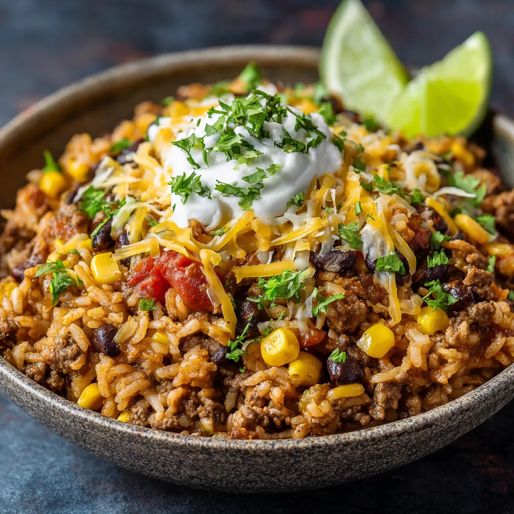 Dump and Go Crockpot Beef Burrito Bowl – Effortless, Hearty & Flavor-Packed 3