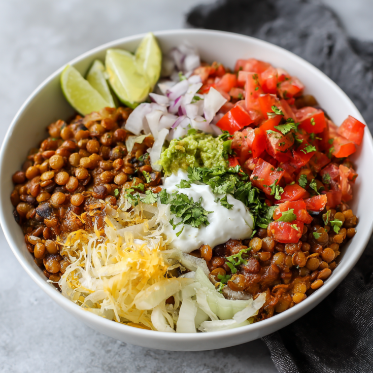 Easy Crockpot Lentils Burrito Bowl – Hearty, Healthy, and Flavorful 1