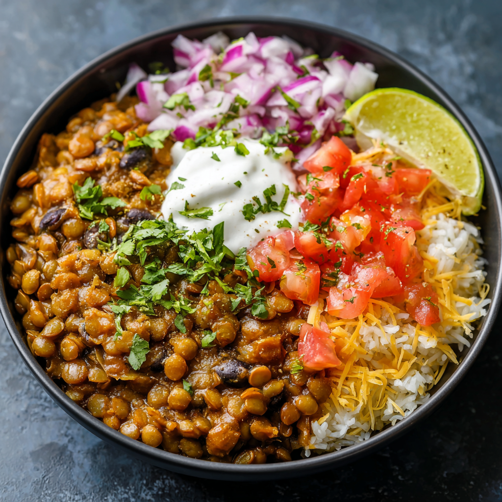 Easy Crockpot Lentils Burrito Bowl – Hearty, Healthy, and Flavorful 2
