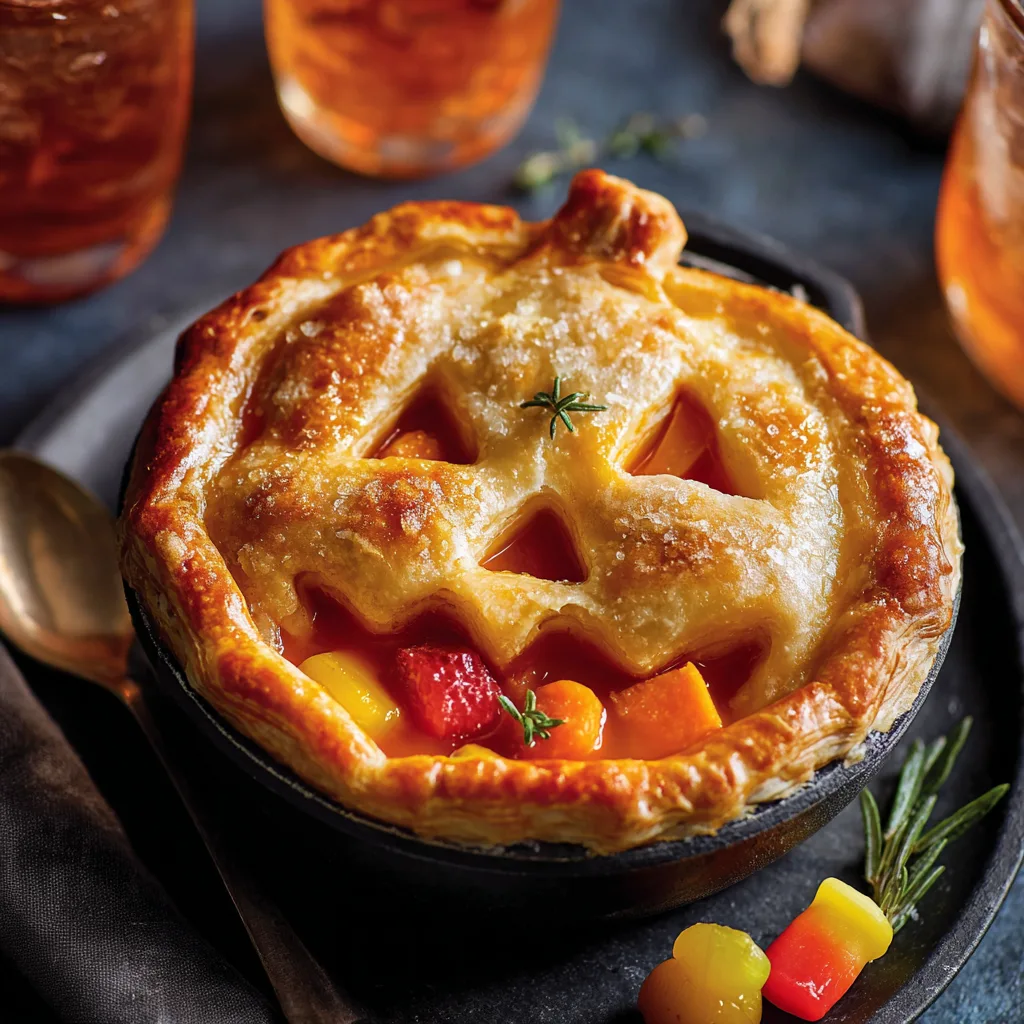 Easy Halloween Punch & Jack-o'-Lantern Chicken Sweet Potato Potpie – Festive Party Favorites 3